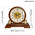 汉时创意实木座钟欧式复古客厅时钟卧室台钟装饰石英钟表HD218(棕色榉木外框-音乐报时)第2张高清大图