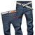 北极绒 时尚潮流男装 潮流直筒牛仔裤6520(深蓝 28（2.1尺）)第2张高清大图