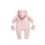 Oissie 奥伊西 0-2岁宝宝冬季夹棉连体棉衣婴儿连脚连帽爬服(85厘米(建议12-18个月) 粉色)第2张高清大图