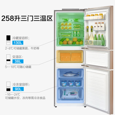 美的（Midea）BCD-318WTPZM(E) 318升 双开门风冷无霜变频 冷藏冷冻 保鲜存储 静音节能 家用电冰箱