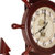 汉时（Hense） 欧式创意船舵实木挂钟客厅复古装饰静音时钟HP39(棕色中号-汉时机芯)第3张高清大图