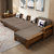 吉木多 新中式实木沙发组合小户型贵妃转角可变床沙发床(胡桃色 单人位)第5张高清大图