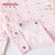 小米米minimoto婴儿连体衣夏季薄款宝宝短袖哈衣爬服新生儿护肚衣(粉红匹印花 9-18个月)第5张高清大图