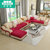 沙皮宝(SHAPBAO) 沙发简约现代小户型沙发客厅布艺沙发组合家具(3件套)第2张高清大图