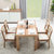 a家家具 现代简约桦木餐桌餐椅小户型地中海餐桌饭桌四六餐椅组合(一桌六椅 布面)第3张高清大图