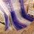 英爵新款渐变色吊顶蚊帐 蕾丝网纱加密加厚加长拖地米兰之约(深紫 1.5米直径)第3张高清大图