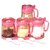 费凯丹玻璃调料罐储物瓶罐四件套装厨房多功能调味罐(粉色)第3张高清大图