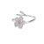可拉尔（KELAER） 浪漫樱花 项链耳钉戒指套装(白色 戒指)第2张高清大图