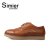 Simier斯米尔新品休闲男鞋真皮英伦男皮鞋 男士鞋子1324(黄棕色 41)第2张高清大图