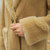 韩版气质翻领颗粒绒中长款外套ins休闲气质显瘦简约外套女(驼色 XL)第4张高清大图