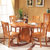 乔林曼兰 餐桌椅 橡木 现代中式实木旋转餐桌椅组合套装(1.3m柚木色 餐桌)第5张高清大图
