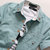 尊首（ZUNSHOU)男士短袖修身韩版绣花小蘑菇短袖短袖立领男衬衫(天蓝色 L)第3张高清大图