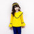 2019春季新款女童T恤衫 韩版荷叶边喇叭袖纯棉打底衫(100 黄色)第2张高清大图