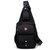 瑞士军刀胸包 单肩斜挎包 户外运动骑行包 旅行小背包帆布包SA8100(黑色)第2张高清大图