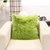 欧式长毛绒抱枕靠垫家用纯色简约仿皮草沙发靠背可爱办公室午睡枕(浅绿)第4张高清大图