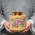 宜兴紫砂彩绘茶叶罐原矿段泥手工彩绘国色天香普洱茶罐子防霉防湿茶罐第2张高清大图