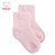 minimoto小米米宝宝棉袜儿童地板袜提花薄款袜子 3‘s(粉红+白色+嫩黄 2-3岁)第3张高清大图