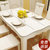 古宜 G502小户型长方形现代简约时尚餐桌椅组合白色烤漆餐厅大理石实木餐桌子饭桌(1.3*0.8一桌6椅(流水线条椅))第3张高清大图