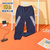 Skechers斯凯奇新款男童运动裤儿童长裤中大童时尚潮L320B151(中世纪蓝 XL)第4张高清大图