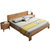 美天乐 北欧全实木床1.5m1.8米双人床现代简约日式风格床软靠婚床(1.5*2米原木色 床+床垫)第3张高清大图
