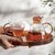 北欧高颜值茶壶煮茶花茶壶创意ins高硼硅玻璃复古套装琥珀色整套茶具创意茶具茶壶茶杯(琥珀色茶壶)第2张高清大图