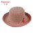 Kenmont帽子5-9岁儿童夏天户外休闲沙滩帽草帽遮阳帽太阳帽防晒帽(珊瑚色 S)第2张高清大图