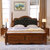 美天乐 简约现代美式实木床 单人床 双人床 软靠大床1.5米1.8米高箱储物婚床 美式乡村床(1.8*2米框架款 床+床头柜*2)第4张高清大图