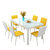 亿宸贵苏 长方形玻璃餐桌椅组合现代简约小户型家用吃饭桌子4人/6人(黑玻 120*70*75（单桌）)第5张高清大图