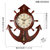 汉时（Hense）欧式创意时尚船舵挂钟客厅静音木质石英装饰摆钟HP40(帆船棕色)第2张高清大图