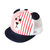 皮皮牛春季新品婴儿帽子宝宝条纹小熊鸭舌帽可爱潮萌儿童帽子(48cm（6-12个月） 红色)第4张高清大图