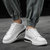 BEBEERU2021春新款男士小白鞋麦昆同款透气松糕厚底板鞋潮流气垫男鞋  SXP1251(白色 42)第3张高清大图