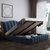 古宜 G330北欧式布艺床储物可拆洗简约现代单双人1.8米软包婚床主卧卧室家具(深蓝色1.8*2米普通款)第3张高清大图
