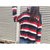 秋冬新款时尚撞色条纹貂毛长袖女式毛衣针织衫(红色 均码)第5张高清大图