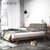 一米色彩 北欧纯实木床 橡胶木床 日式简约卧室家具双人床1.5/1.8米现代(胡桃色 1.5米单床)第3张高清大图