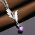 海普伊珊 925银项链 新款天使羽翼吊坠 女士项链 锁骨链 节日礼物(紫色)第2张高清大图