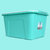 茶花收纳箱塑料储物整理箱收纳内衣服盒透明整理箱大号有盖周转箱颜色联系客服备注(蓝色 【35L】一个装)第4张高清大图