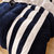 优衣库针织水晶绒保暖四件套时尚运动系列-017(宝蓝银灰 1.5-1.8米床)第2张高清大图