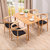 天米 TIMI 北欧白橡实木桌椅 1.2米1.4米餐厅家具 总统椅组合(原木色 1.4米餐桌+4把白蜡木总统椅)第3张高清大图