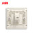 ABB开关插座面板无框轩致系列雅典白墙壁86型插座面板超5类电脑插座AF331第3张高清大图