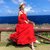 马尔代夫沙滩裙超仙女夏2019海边度假一字肩长裙普吉岛泰国连衣裙(M 红色)第2张高清大图