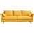 银卧 北欧现代简约两人小户型布艺沙发日式单人双人三人客厅卧室布沙发(黄色 单人90*84*78cm)第4张高清大图