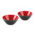 意大利 GUZZINI 多彩沙拉碗小吃盘果盘 二件套 12cm 国美厨空间(黑红)第3张高清大图