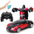 超大感应变形遥控汽车金刚机器人充电动无线遥控车儿童玩具车男孩(蓝色 一个机身一块电池)第2张高清大图