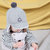 牛奶朋友 婴儿帽子秋冬加绒棒球帽儿童鸭舌帽防晒宝宝帽子(深灰色 48帽围（47-49cm）)第5张高清大图