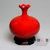 中国龙瓷 德化陶瓷花瓶摆件婚庆办公客厅家居装饰品 25cm荷口瓶-（中国红）第5张高清大图