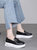乐福鞋女春季软皮厚底松糕鞋2022年新款黑色休闲鞋百搭一脚蹬女鞋(36 白色/5529(跟高4.5cm))第5张高清大图