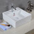 多美吉卫浴方形陶瓷艺术盆 洗面盆 洗手盆 洗脸盆 台上盆8173(大盆+套餐)第3张高清大图