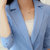 VEGININA 新款小西服修身显瘦单排两扣女西装外套 10037(藏青色 3XL)第4张高清大图