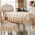 欧式桌布 餐桌布艺 餐桌布椅子套套装 茶几布台布 餐桌垫(花簇（香槟色） 中式一个椅垫和一个靠背)第4张高清大图