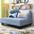TIMI 现代沙发 沙发床 布艺沙发 可折叠沙发 多功能沙发 客厅沙发(米黄色 1.2米)第5张高清大图